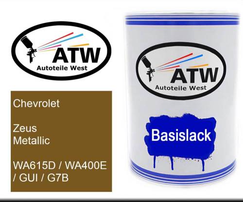 Chevrolet, Zeus Metallic, WA615D / WA400E / GUI / G7B: 500ml Lackdose, von ATW Autoteile West.